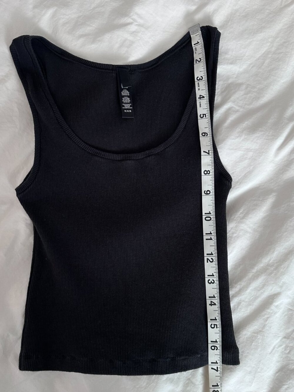 SKIMS Cotton Rib Tank Top Black Medium M Stretch Cotton - Picture 11 of 11